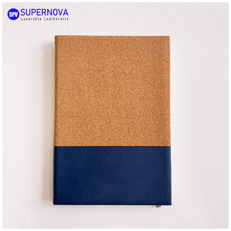 Delený laserovateľný notebook z koženky a plátna Delený laserovateľný notebook z koženky a plátna