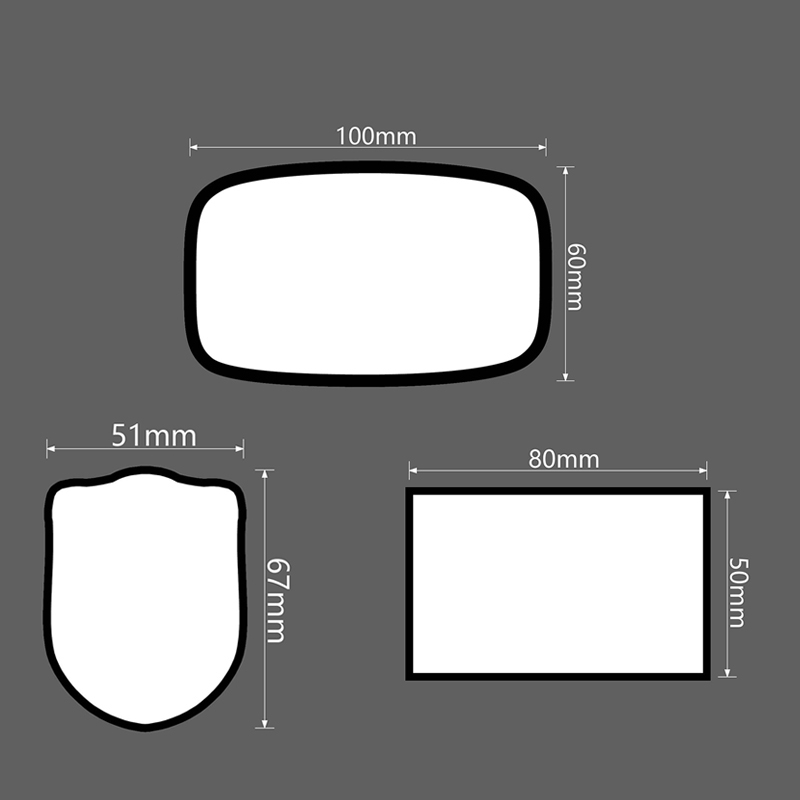 3' x 2' obdĺžnikové sublimačné koženkové záplaty s lepidlom