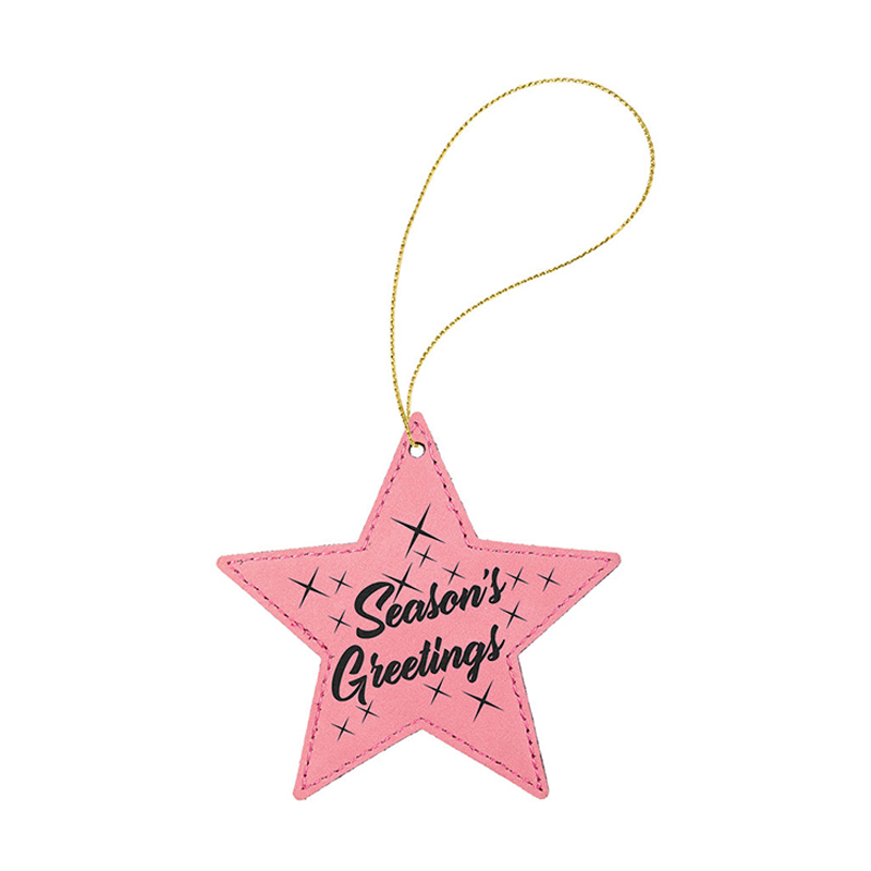 Laserovateľný koženkový hviezdicový ornament
