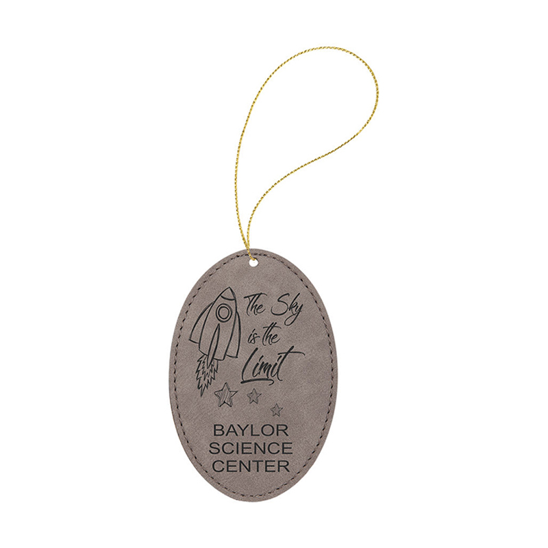 Laserovateľný koženkový oválny ornament