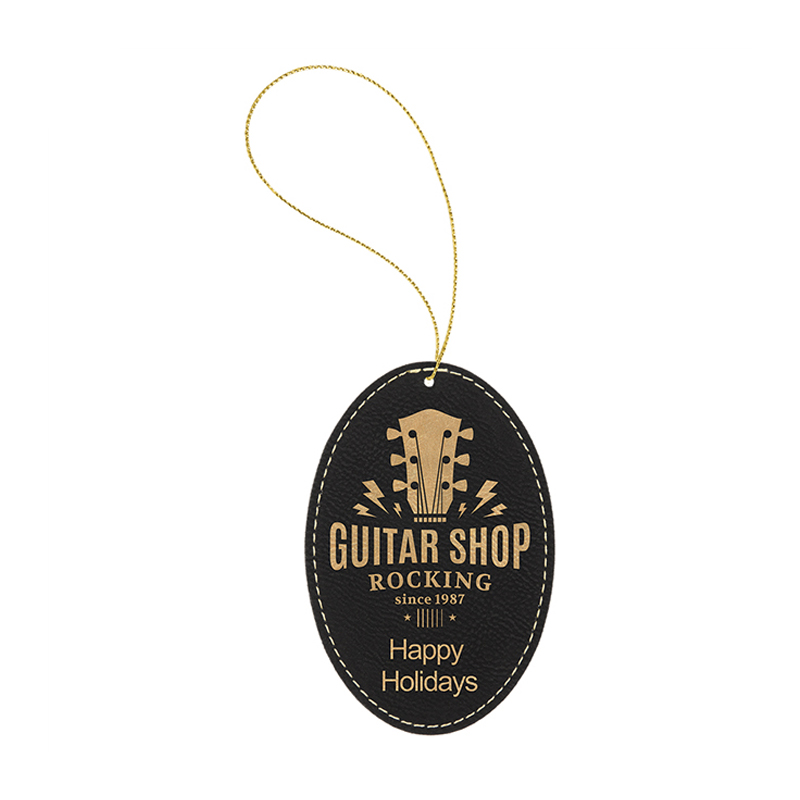 Laserovateľný koženkový oválny ornament