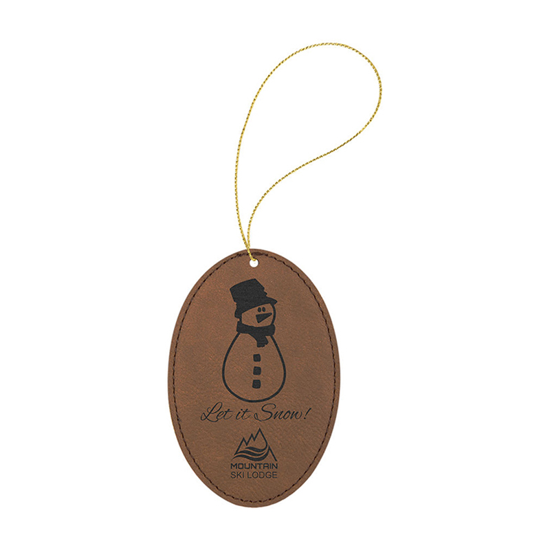 Laserovateľný koženkový oválny ornament