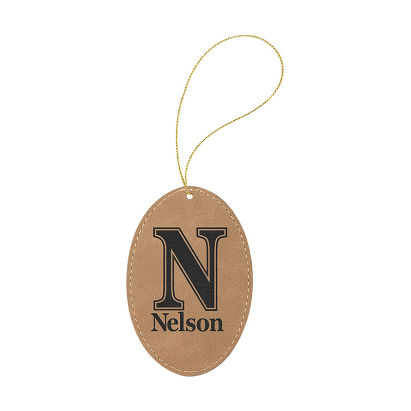 Laserovateľný koženkový oválny ornament