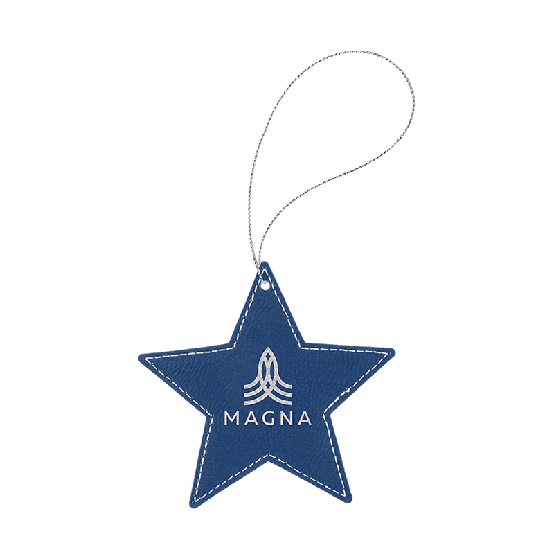 Laserovateľný koženkový hviezdicový ornament