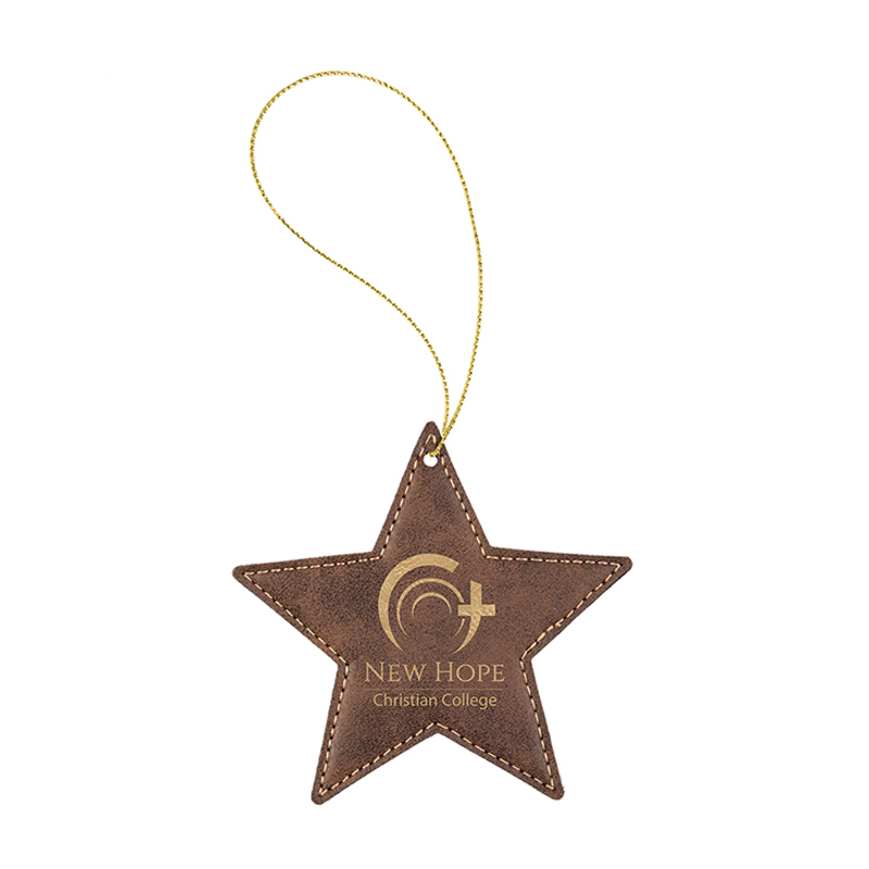 Laserovateľný koženkový hviezdicový ornament