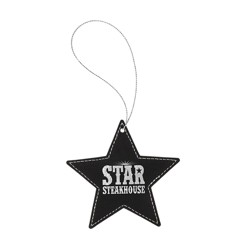 Laserovateľný koženkový hviezdicový ornament