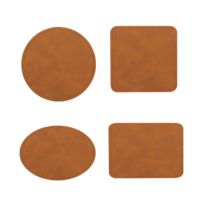 3 1/2' x 2 1/2' oválne sublimačné koženkové záplaty s lepidlom