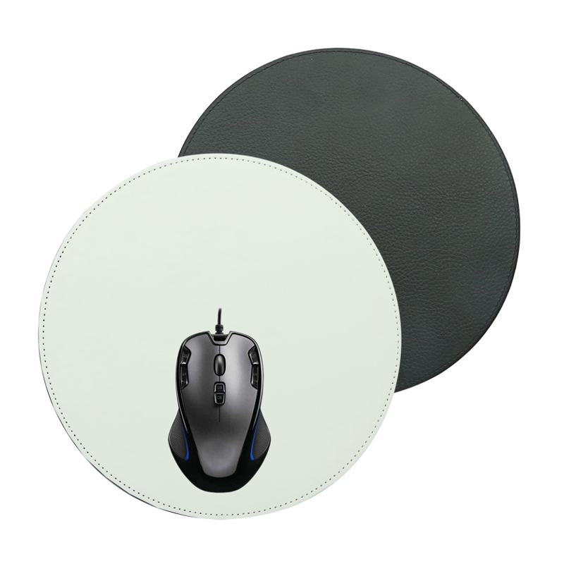 Sublimačná podložka pod myš Pu Leather – okrúhla