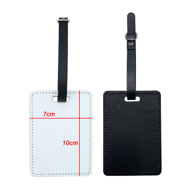 Sublimačná PU kožená visačka na batožinu – tlač na jednej strane
